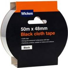 Wickes Cloth Black Duct Tape 48mm 50m