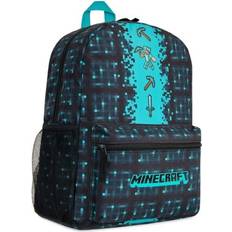 Minecraft School Bags Minecraft Neon Blue Backpack One Size