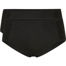 Zizzi Underkläder Zizzi Trosor lIvy Lace Brief 2-pack Svart