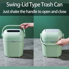 Cleaning Equipment & Cleaning Agents Tianfu Trash Can with Handle,Rectangular Slim Basket Trash Can