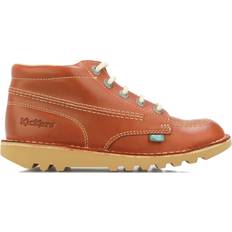 Kickers Boy's Junior Hi Core Leather Boots Brown