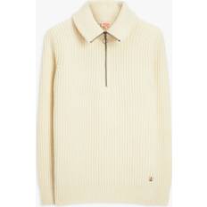 Armor-Lux Wool Blend Zipped Collar Jumper, Cream