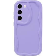 Mobiltillbehör MAULUND Samsung Galaxy S21 Flexibelt Plast Skal med Vågiga Kanter Lila
