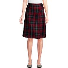 Lands' End L Skirts Lands' End School Uniform Women Plaid A-line Skirt Below the Knee