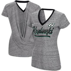 Black - Skiing T-shirts Touch Women's Heather Black Brad Keselowski Halftime Back Wrap T-Shirt