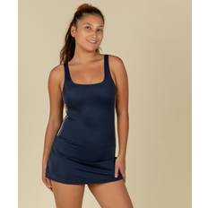 Decathlon Heva Skirt 1-Piece Skirt Swimsuit -Stripes Navy