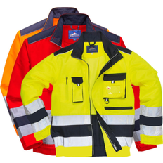 EN ISO 20471 Work Jackets Portwest Lille Hi-Vis Jacket TX50 Yellow/Navy Colour: Yellow/Navy