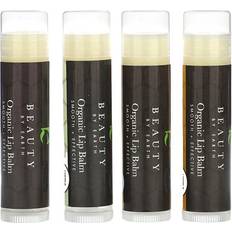Organic Lip Balm Vanilla Bean and Honey 4 Tubes 0.15 oz Each