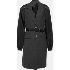 Prada Men Coats Prada Virgin Wool Coat - Grey