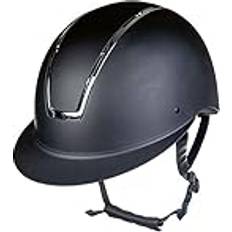 HKM Lady Shield Wide Peak Riding Hat - Black and Rose Gold