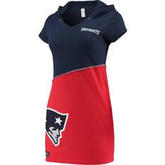 Refried Apparel Women's Navy/Red New England Patriots Sustainable Hooded Mini Dress