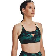 Sportswear Garment - Turquoise Bras Under Armour Project Rock Crossback Sports Bra - Green/Black