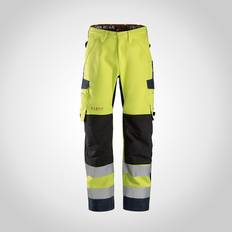 Snickers ProtecWork Waterproof Shell Trousers, High-Vis Class High Vis Yellow/Navy