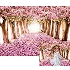 Photo Backgrounds SeekPro SeekPro 7x5ft Spring Cherry Blossom Backdrop Sweet Sakura Flower Photography Background Floral Petal Boulevard Photo Studio Props Kid Baby Children Infant Newborn Artistic Portrait Vinyl Wallpaper