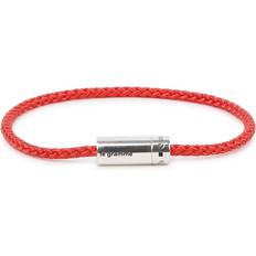 Le Gramme 7g Sterling Silver and Cord Bracelet Red