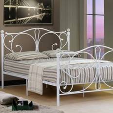 Comfy Living Metal Crystal Finial Bed Frame