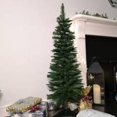 Grey Christmas Trees Samuel Alexander 4Ft Snowtime Pencil Slim Christmas Tree