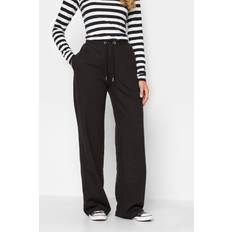 Tall Black Wide Leg Joggers 34" Tall Women's Joggers