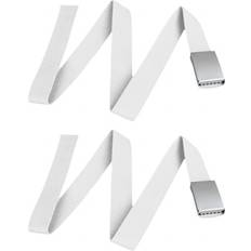 Cotton Belts Spactz 2X Canvas Cotton White Belt Belts Textile Ribbon Belt