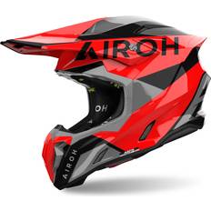 Motorcycle Equipment Airoh Twist King Red Grey Offroad Helmet