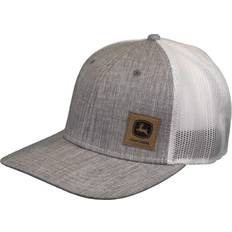 Skinn - Unisex Capser John Deere Twill Oxford Mesh Hat W/Sueded Patch, Gray, Grey/White, One