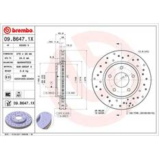 Bromsfriktion Brembo 09.B647.1X bromsskiva