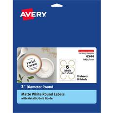 Office Supplies Avery Matte White Labels 60 Total