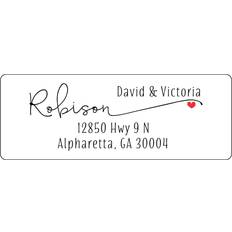 Red Labels Address Labels Personalized Stickers, Frosted