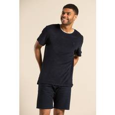 Nines Cotton Towelling Short-Sleeve T-Shirt Dark Navy