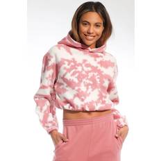 Light & Shade Tie Dye Cropped Hoodie Mauve