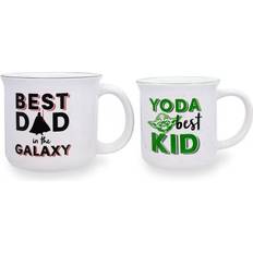 Accesorios de cocina Silver Buffalo Star Wars Best Dad Darth Vader & "Yoda Best Kid" Ceramic Camper Mug Set of 2 Taza