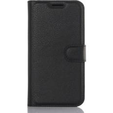 MAULUND Samsung Galaxy S7 Edge Soft Pouch Læder Etui m. Pung Sort