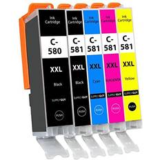 5 ink cartridges XXL Canon PGI-580 CLI-581