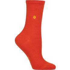 Orange Socks SockShop Ladies Pair Burlington York Organic Cotton Ribbed Orange 3.5-7 Ladies