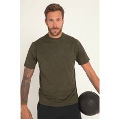 Brown - Fitness & Gym Tops JP 1880 T-Shirt, Fitness, Halbarm, Quickdry tannengrün 808127640-3XL