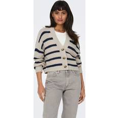 Multicoloured Cardigans Only Knitted Cardigan With Stripes