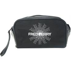 Fred Perry Graphic Print Washbag Black Bag One Size