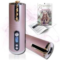 Cordless Hair Curler with E-Book -Automatic Curling Iron Temperatures Timer Settings-Automatic Curlers
