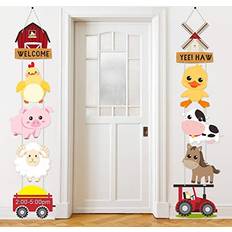 Party Supplies None Farm Animal Themed Party Decorations, Farm Animal Cutouts Banner, Farm Animals Theme Party Door Signs for Baby Shower Family Reunion Theme Party Supplies