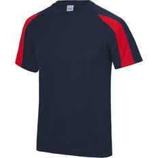 3/4 T-shirts Children's Clothing AWDis Just Cool Contrast Plain Sports T-Shirt Mid Navy 3-4 Years