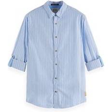 Scotch & Soda Clothing Scotch & Soda Kurzarm Freizeithemd Regular-Fit poplin shirt with sleev bunt