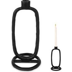 Home Styling Collection Aluminium Sort Lysestage 24 cm