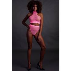Le Désir Glow In The Dark Turtle Neck And High Waist Slip Pink OSX