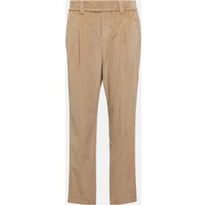 Brunello Cucinelli Mid-rise straight corduroy pants brown