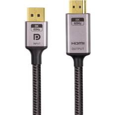 Displayport kabler 144hz Nordic 2m Displayport 1.4