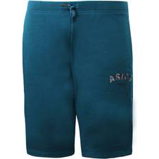 Men - Turquoise Trousers & Shorts Asics Logo Mens Blue Shorts