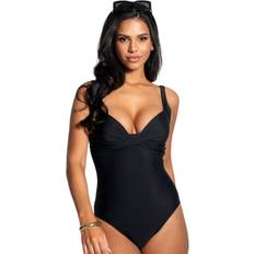 B Swimsuits Pour Moi Womens 26606R Valencia Padded Control Swimsuit Black Elastane