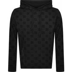 HUGO Flock AOP Hoodie Black