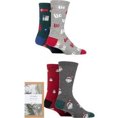 Men - Natural Socks Thought Gift Box of Men's Organic Cotton Christmas Socks Multi