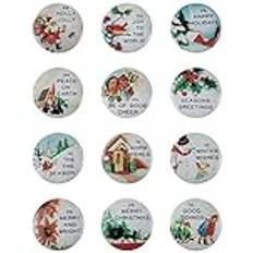 Advantus Tim Holtz 2021 Christmas Idea-Ology, Zitat Flair Buttons, 94196